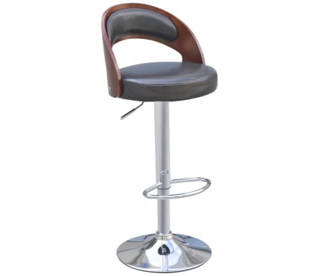 vidaXL Baro taburetės, 6vnt., juodos spalvos, dirbtinė oda