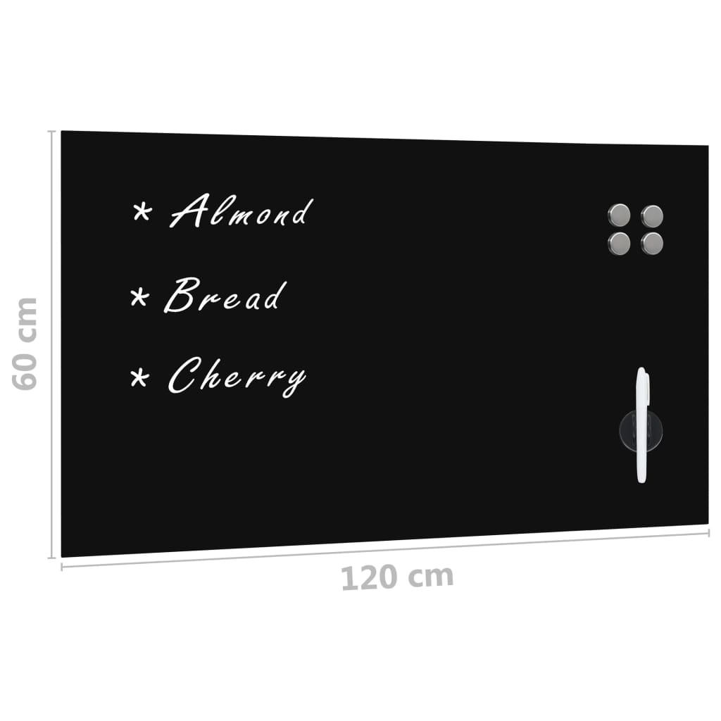 Magneetbord voor aan de wand 120x60 cm glas