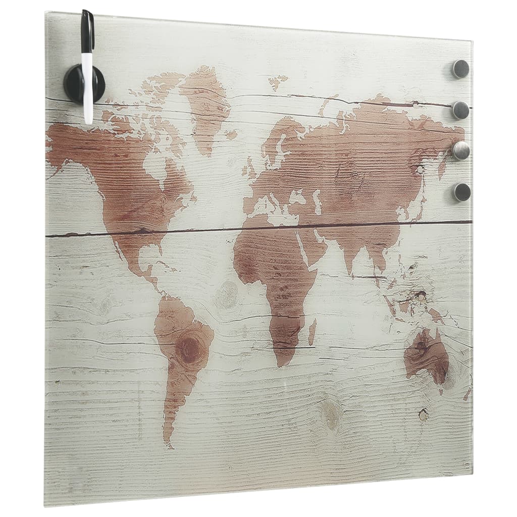 

vidaXL Magneetbord voor aan de wand 60x60 cm glas