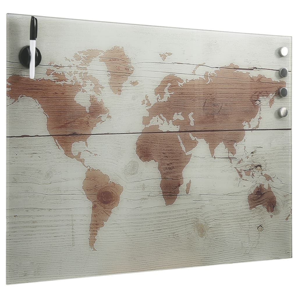 

vidaXL Magneetbord voor aan de wand 80x60 cm glas