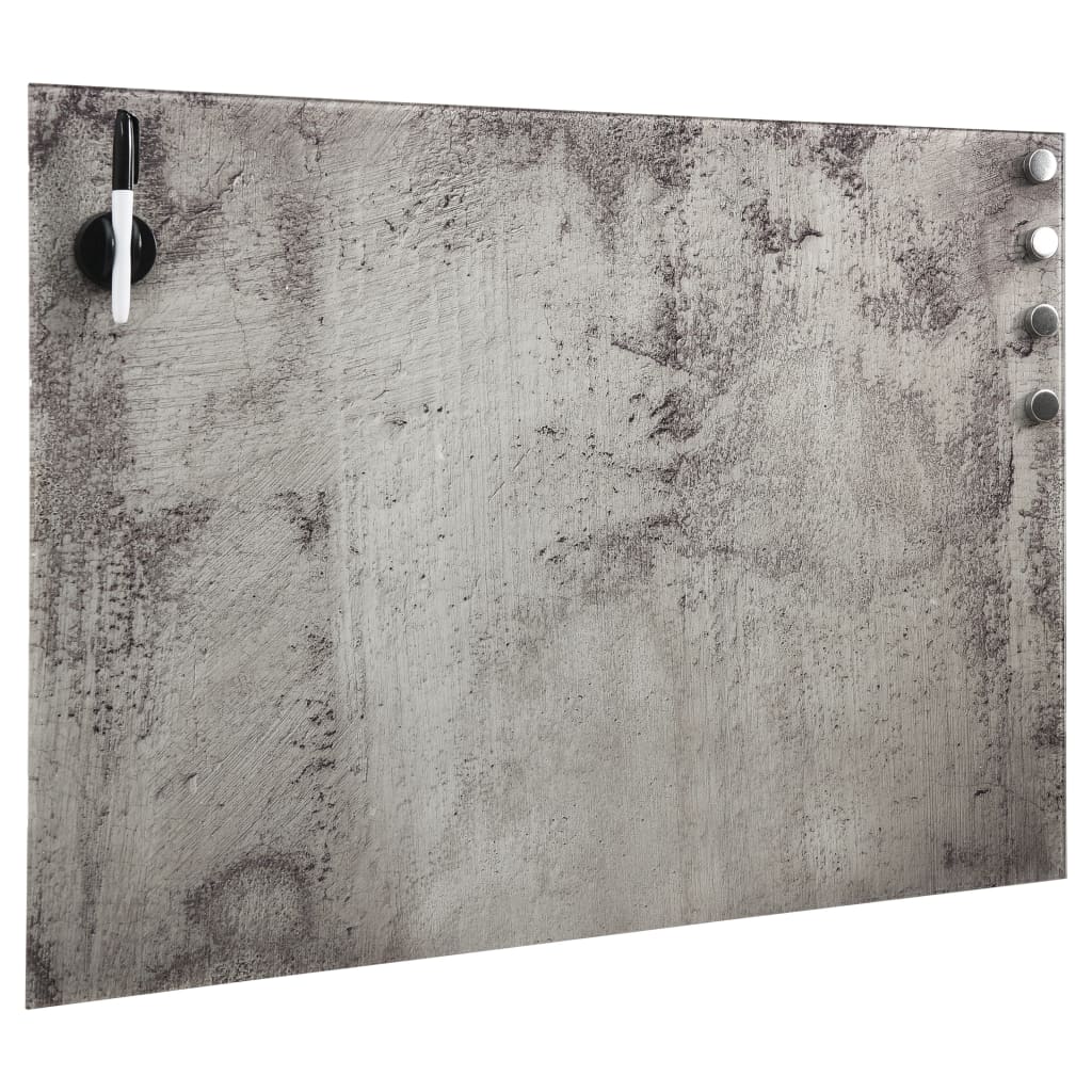 vidaXL Nástenná magnetická tabuľa, sklo 80x60 cm