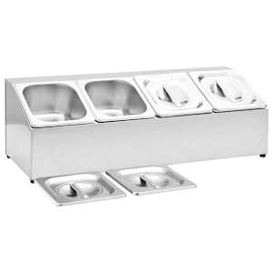 Nástavba na gastronádoby pro 4 GN 1/6 nádoby nerezová ocel - obrázek 6