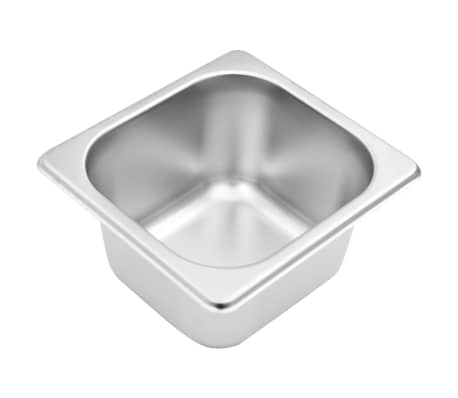 Contenitore Gastronorm GN 1/6 In Acciaio Inox - 2.4L, Profondit&agrave; 150mm, Impilabile