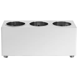 vidaXL Βάση για Μαχαιροπίρουνα 3 Θέσεων Ορθογώνια από Ανοξ. Ατσάλι