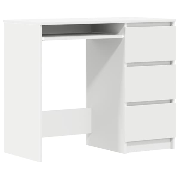 vidaXL kirjutuslaud, valge, 90 x 45 x 76 cm, tehispuit