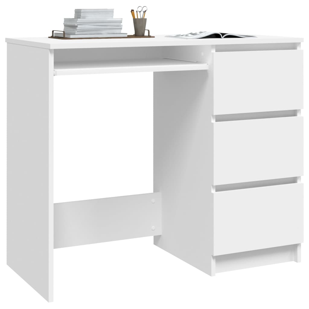 Schreibtisch Weiß 90 x 45 x 76 cm Spanplatte