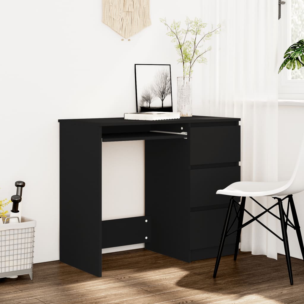 Bureau Noir 100 x 50 x 76 cm Aggloméré FF801081FR