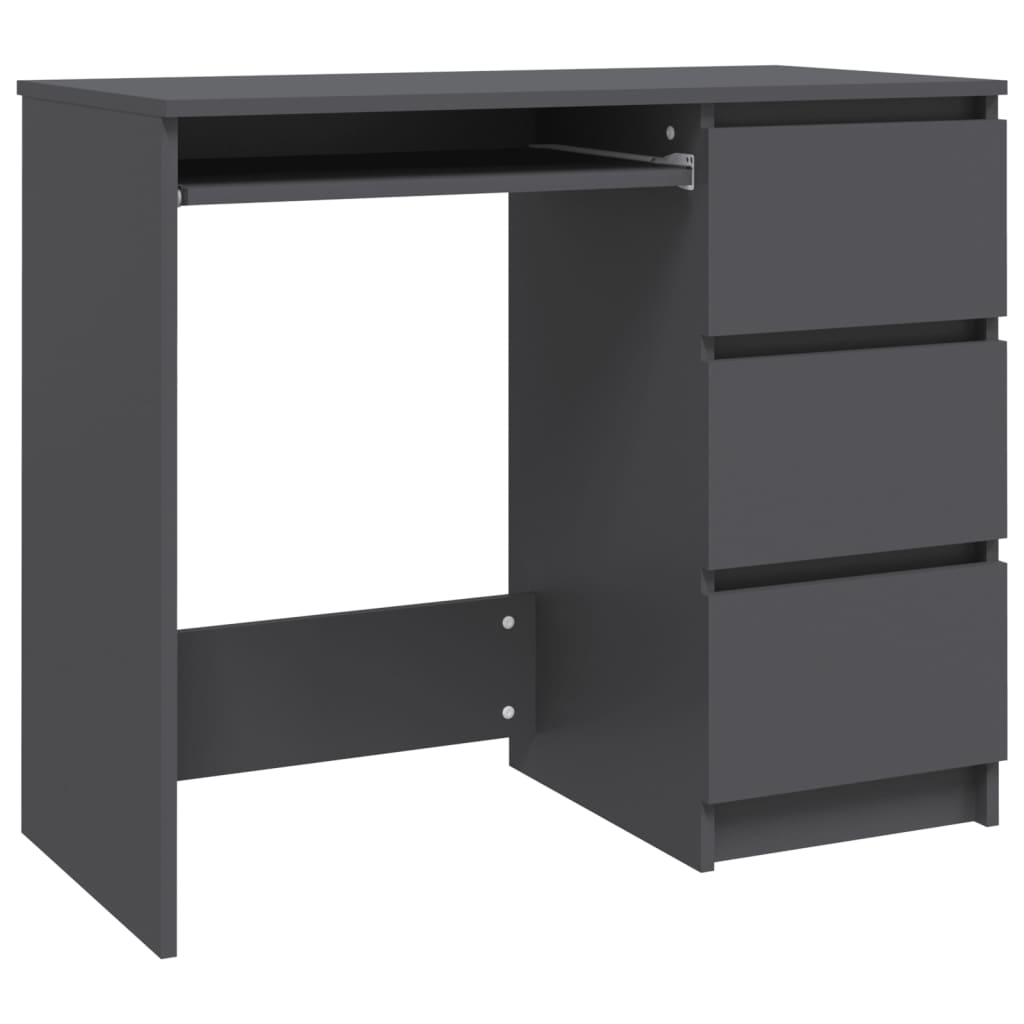 

vidaXL Desk Gray 35.4"x17.7"x29.9" Engineered Wood