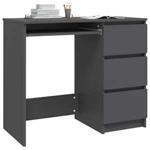 vidaXL skrivebord 90x45x76 cm sp&aring;nplade gr&aring;