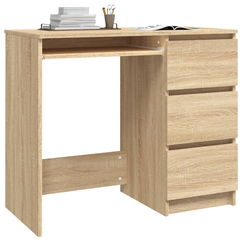 

vidaXL Bureau 90x45x76 cm spaanplaat sonoma eikenkleurig