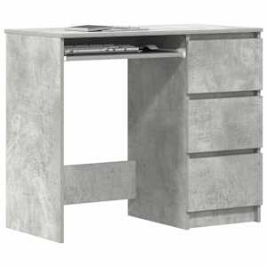 Psací stůl betonově šedý 90 x 45 x 76 cm kompozitní dřevo - obrázek 4
