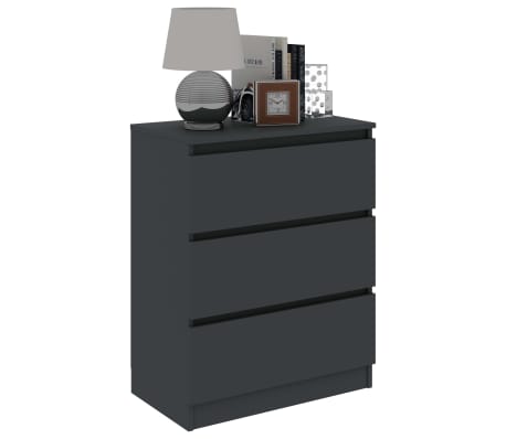 vidaXL Sideboard Grey 60x35x76 cm Engineered Wood