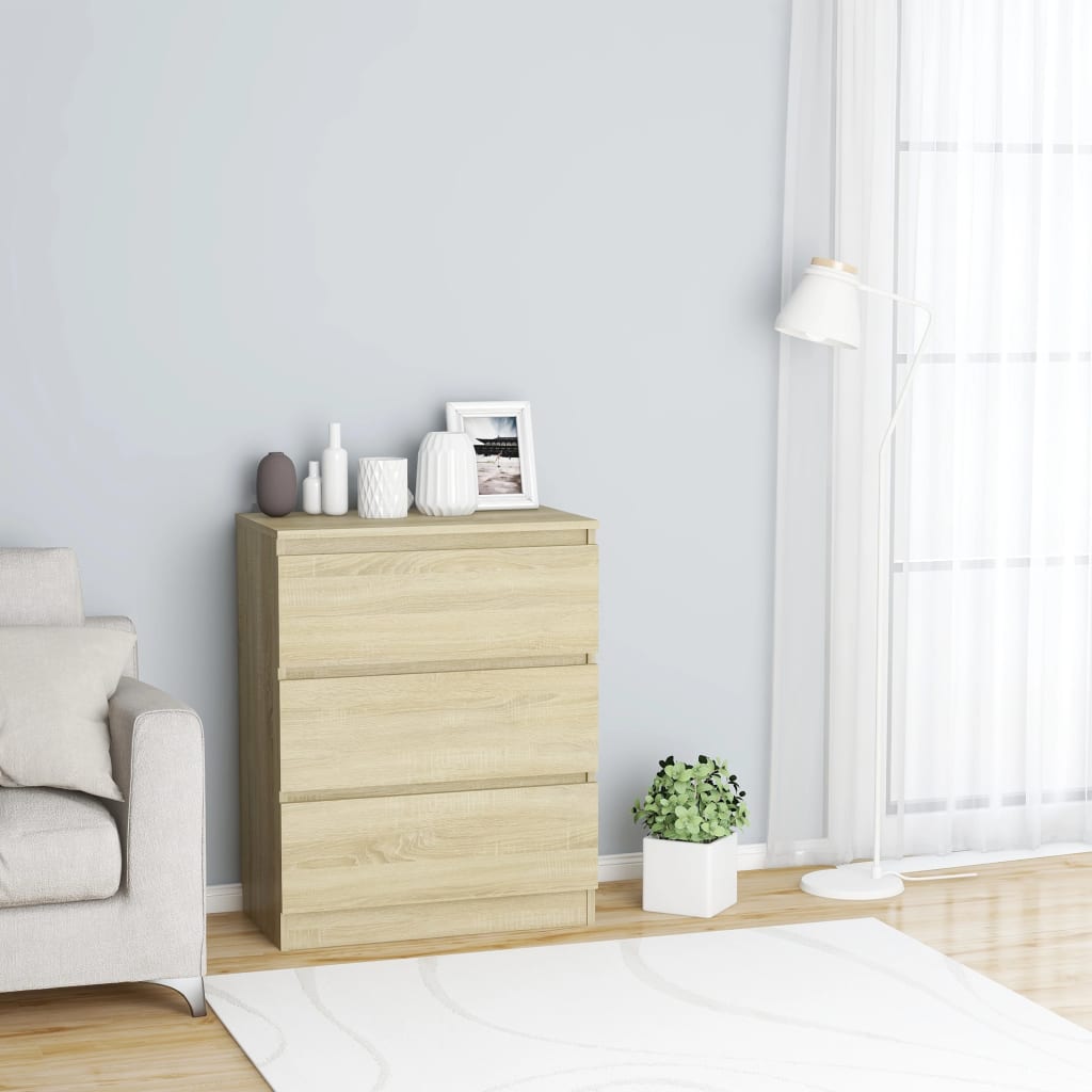 vidaXL Szafka, d�b sonoma, 60x35x76 cm, materia� drewnopochodny