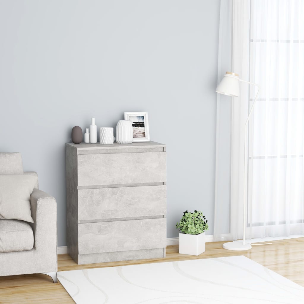 vidaXL Szafka, szaro�� betonu, 60x35x76 cm, materia� drewnopochodny