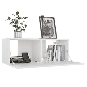 TV stolek bílý 80x30x30 cm kompozitní dřevo - obrázek 3
