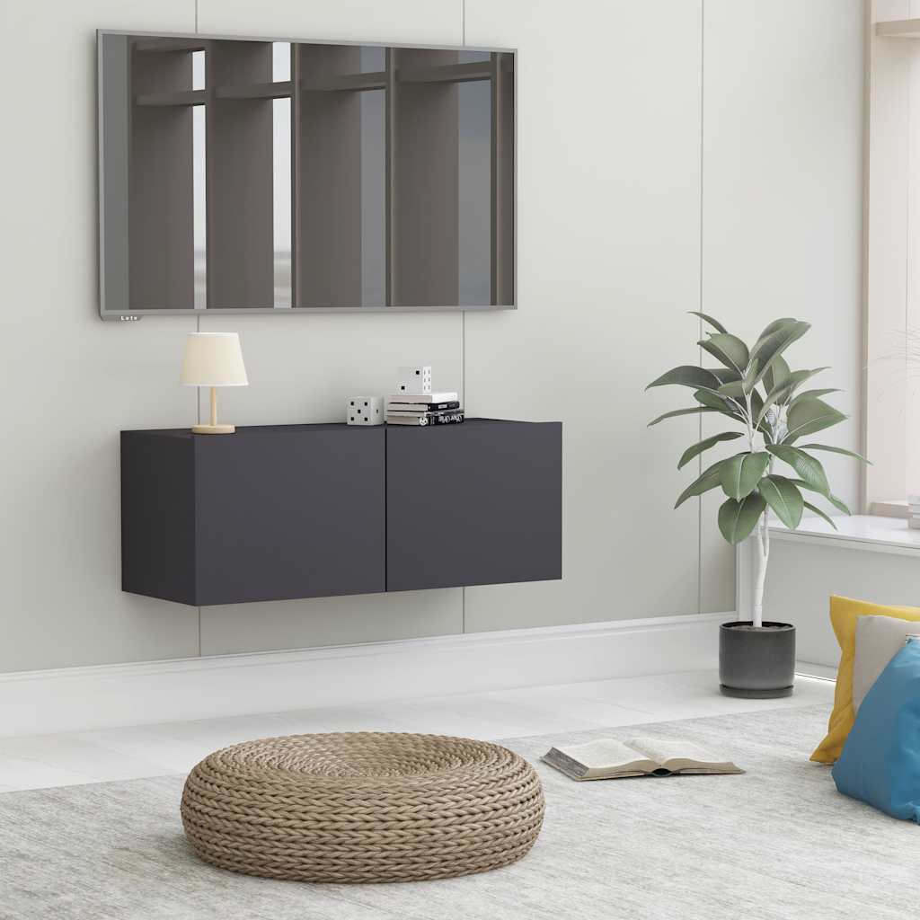 vidaXL | Szafka pod telewizor | Szary 80 x 30 x 30 cm