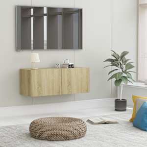 TV stolek dub sonoma 80x30x30 cm kompozitní dřevo - obrázek 1