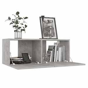 TV stolek betonově šedý 80x30x30 cm kompozitní dřevo - obrázek 4