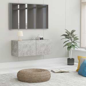 TV stolek betonově šedý 80x30x30 cm kompozitní dřevo - obrázek 1
