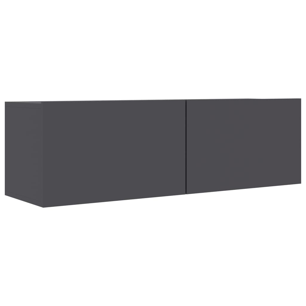 

vidaXL TV Cabinet Gray 39.4"x11.8"x11.8" Chipboard