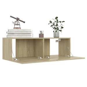 TV stolek dub sonoma 100x30x30 cm kompozitní dřevo - obrázek 4