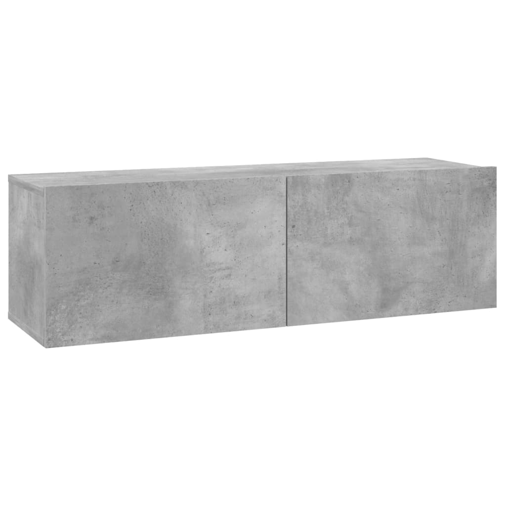 

vidaXL TV Cabinet Concrete Gray 39.4"x11.8"x11.8" Chipboard