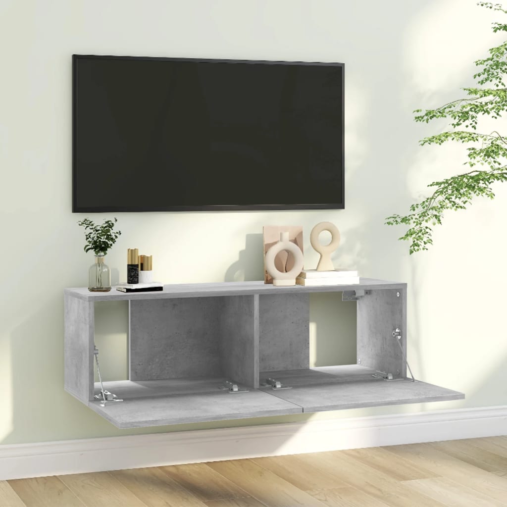 

vidaXL Tv-meubel 100x30x30 cm spaanplaat betongrijs