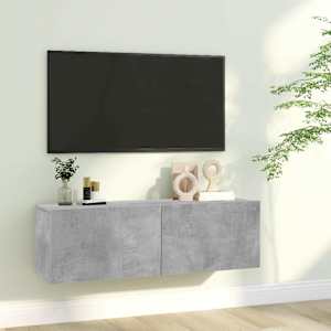 TV stolek betonově šedý 100x30x30 cm kompozitní dřevo - obrázek 1