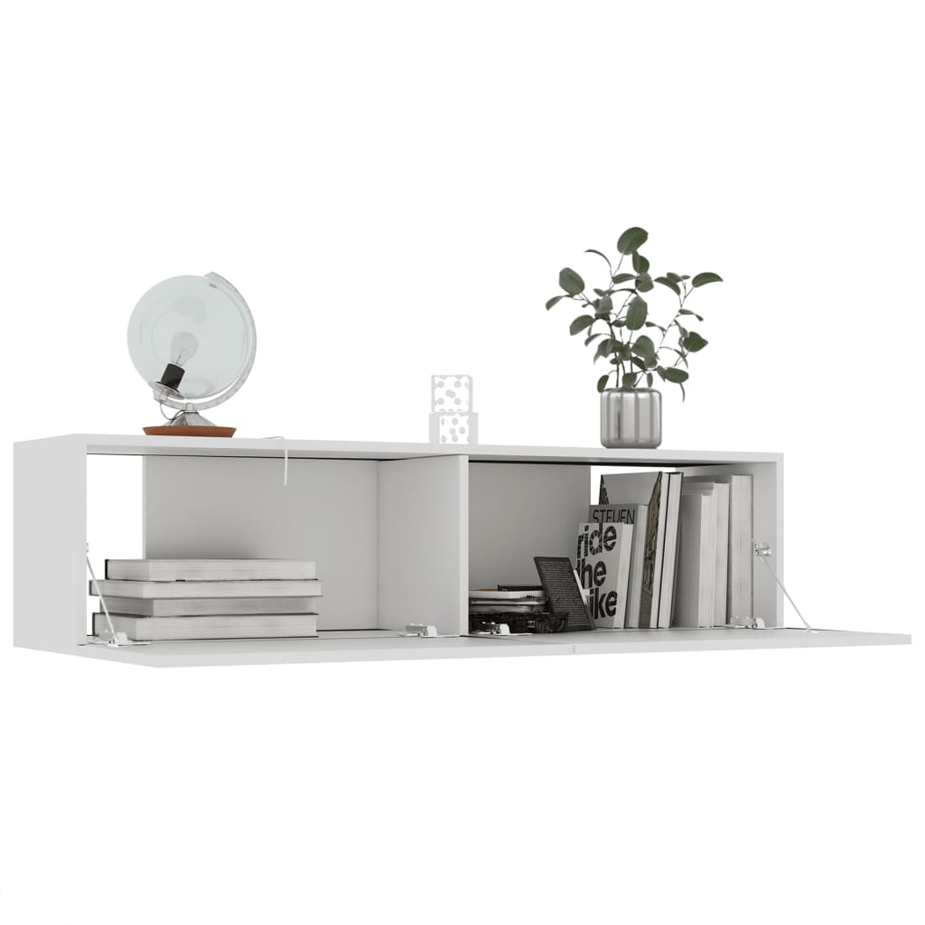 vidaXL Tv-meubel 120x30x30 cm bewerkt hout wit afbeelding