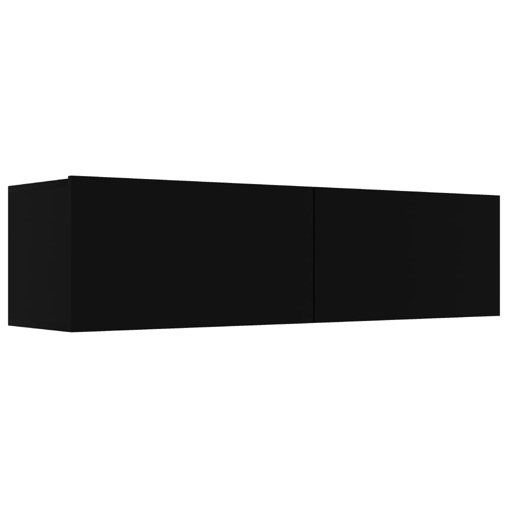 

vidaXL TV Cabinet Black 47.2"x11.8"x11.8" Chipboard