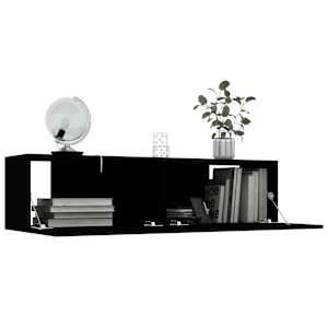 vidaXL TV Cabinet Black 120x30x30 cm Engineered Wood