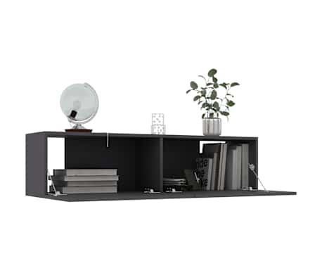 vidaXL Έπιπλο Τηλεόρασης Γκρι 120 x 30 x 30 εκ. από Επεξ. Ξύλο