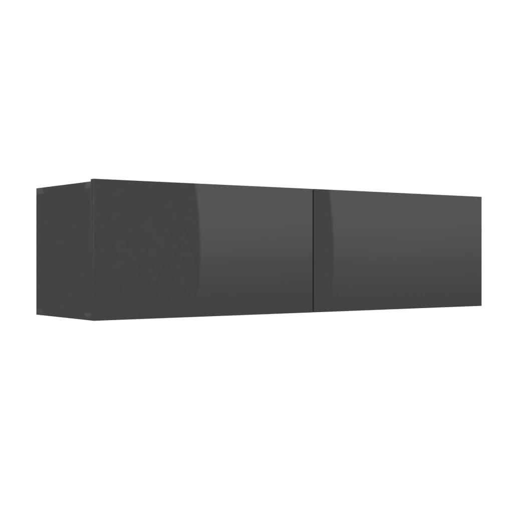 

vidaXL TV Cabinet High Gloss Gray 47.2"x11.8"x11.8" Chipboard