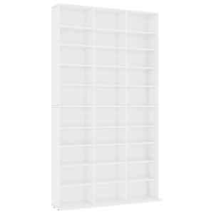 vidaXL CD-kapp, valge, 102 x 23 x 177,5 cm, tehispuit