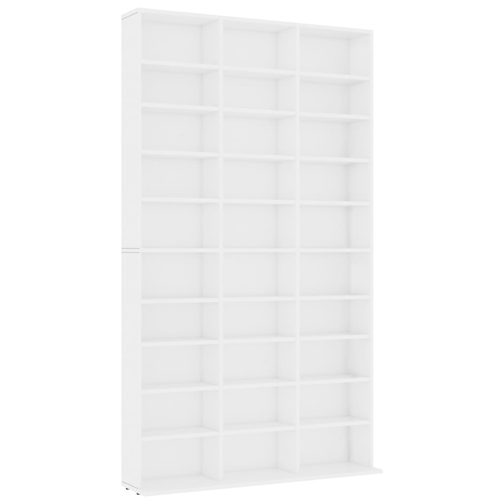 

vidaXL CD Cabinet White 40.2"x6.3"x69.9" Engineered Wood