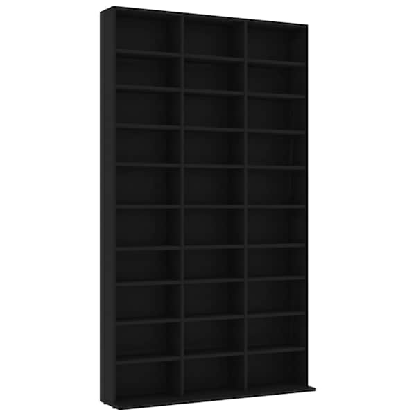 vidaXL CD-kapp, must, 102 x 23 x 177,5 cm, tehispuit
