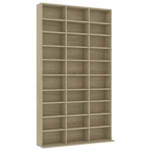 vidaXL CD-kapp, Sonoma tamm, 102 x 23 x 177,5 cm, tehispuit
