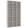 vidaXL CD-kapp, betoonhall, 102 x 23 x 177,5 cm, tehispuit