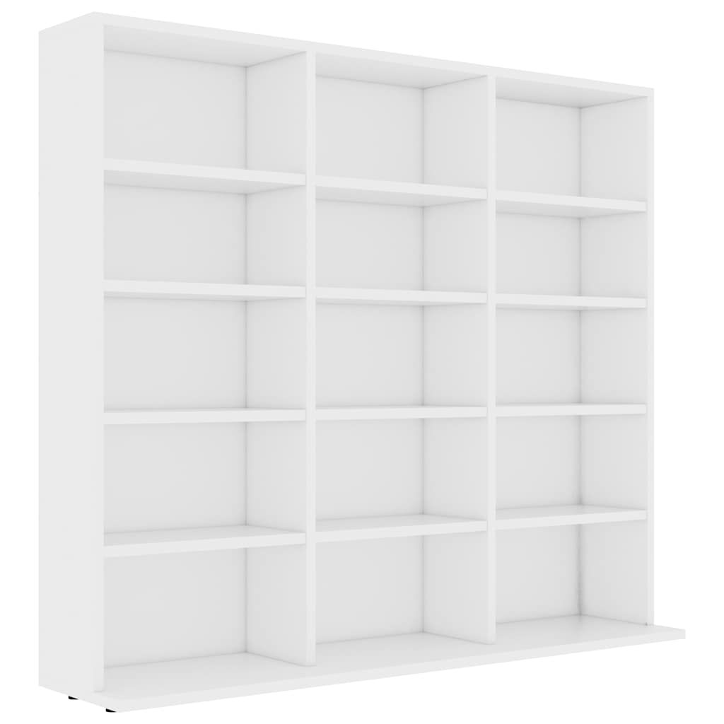 vidaXL Skříňka na CD bílá 100 x 23 x 89,5 cm kompozitní dřevo