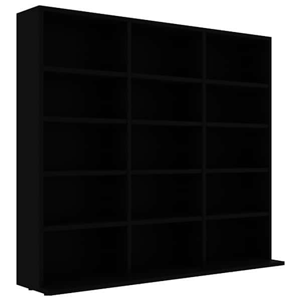 vidaXL CD-kapp, must, 100 x 23 x 89,5 cm, tehispuit