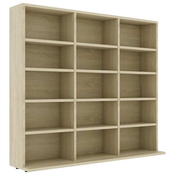 vidaXL CD-kapp, Sonoma tamm, 100 x 23 x 89,5 cm, tehispuit