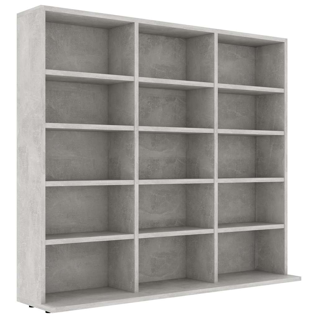 vidaXL Skříňka na CD betonově šedá 100 x 23 x 89,5 cm kompozitní dřevo