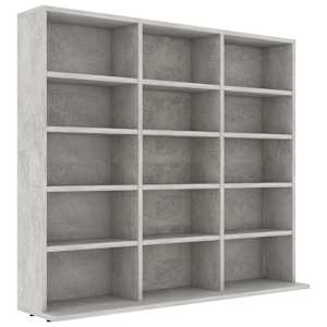 Skříňka na CD betonově šedá 100 x 23 x 89,5 cm kompozitní dřevo - obrázek 2