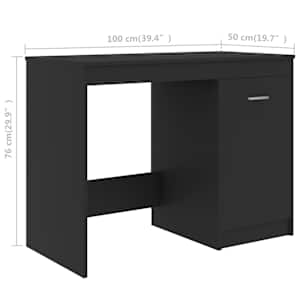 Psací stůl šedý 100 x 50 x 76 cm kompozitní dřevo - obrázek 7