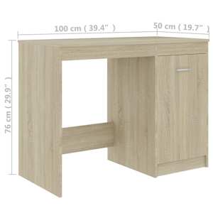 Psací stůl dub sonoma 100 x 50 x 76 cm kompozitní dřevo - obrázek 9