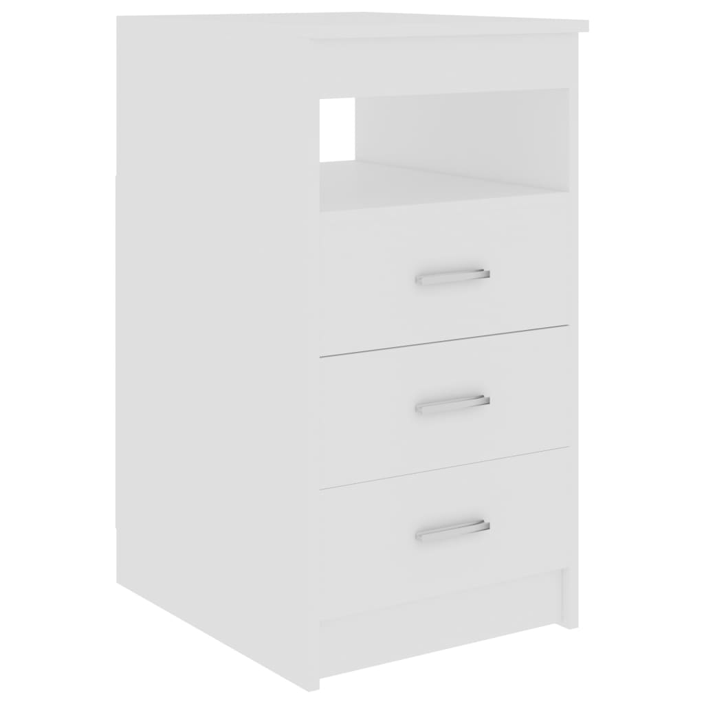 

vidaXL Drawer Cabinet White 15.7"x19.7"x29.9" Engineered Wood