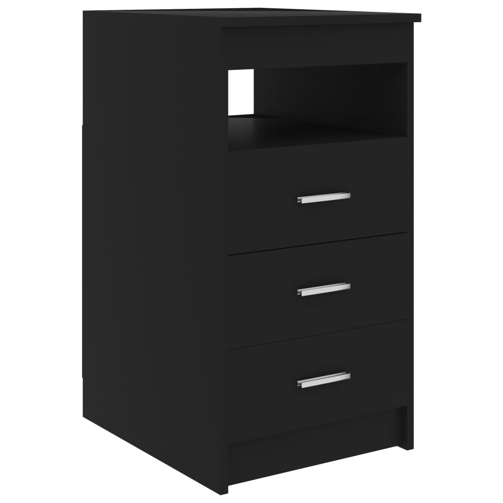 vidaXL Komoda se zásuvkami černá 40 x 50 x 76 cm kompozitní dřevo