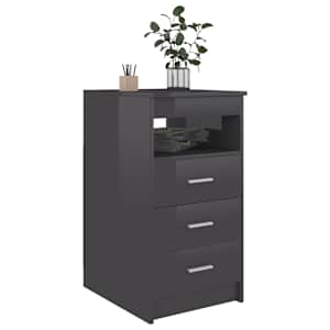 Komoda se zásuvkami šedá s leskem 40x50x76 cm kompozitní dřevo - obrázek 3