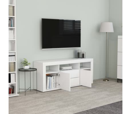 vidaXL TV stolek bílý 120 x 30 x 50 cm dřevotříska