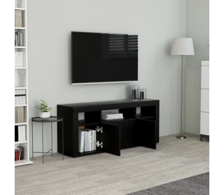 vidaXL TV Cabinet Black 120x30x50 cm Engineered Wood